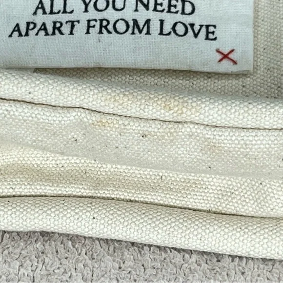 Davines Cotton Cosmetic Dopp Kit Makeup Bag-Ivory-All You Need Apart From Love - Picture 10 of 12